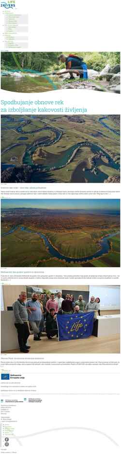 Снимак екрана life2rivers.si