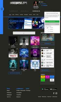 Captura de tela www.hardbase.fm