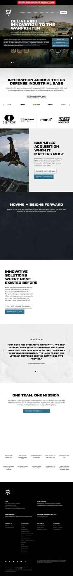 Ekran görüntüsü www.adsinc.com