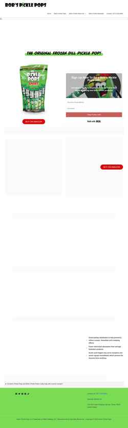 Screenshot bobspicklepops.com