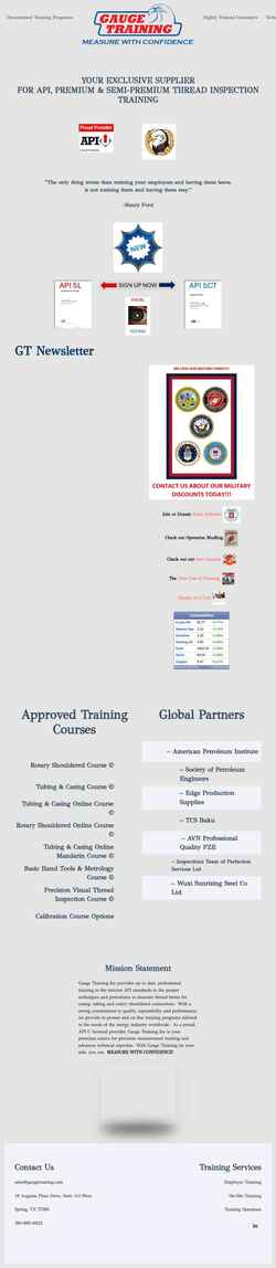 Captura de pantalla gaugetraining.com