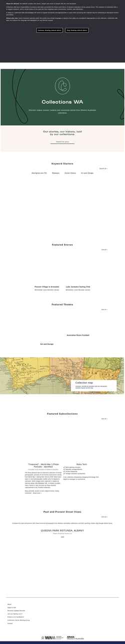 Снимак екрана collectionswa.net.au