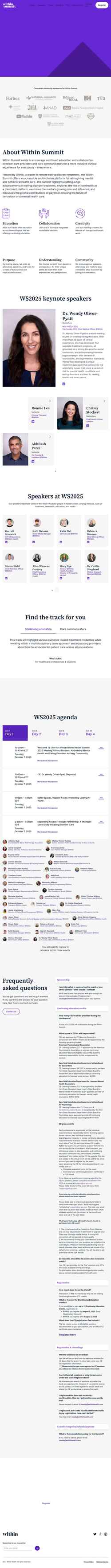 Screenshot www.withinsummit.com