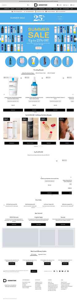 Snímek obrazovky www.dermstore.com