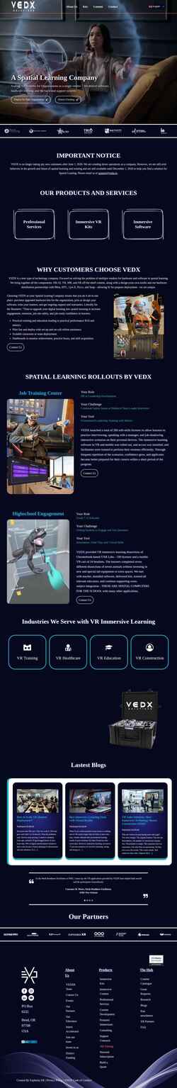 Screenshot vedx.io