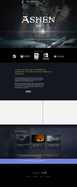Screenshot www.ashen-game.com
