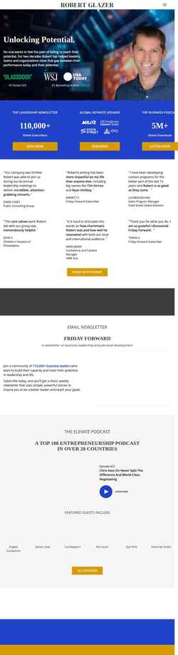 Schermafbeelding robertglazer.com