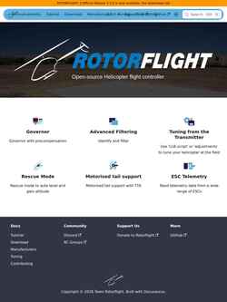 Schermata rotorflight.org