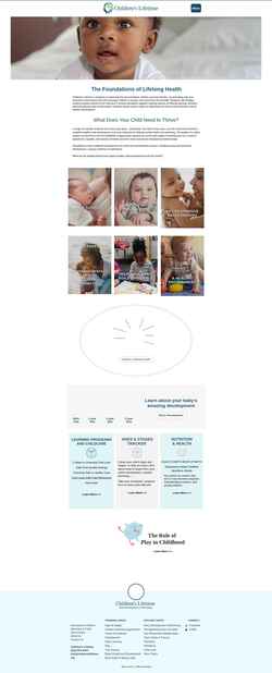 Screenshot www.childrenslifetime.org