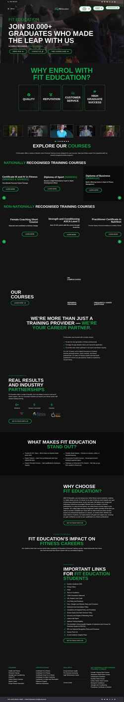 Снимак екрана fiteducation.edu.au