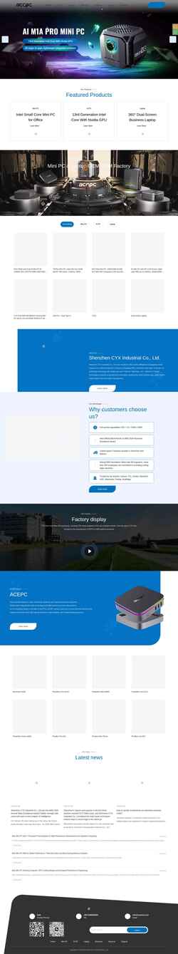 Snímek obrazovky www.acepcs.com