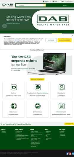 Ekran görüntüsü www.dabpumps.com