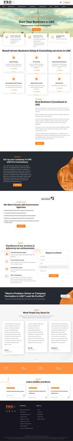 Screenshot proconsultancyuae.com
