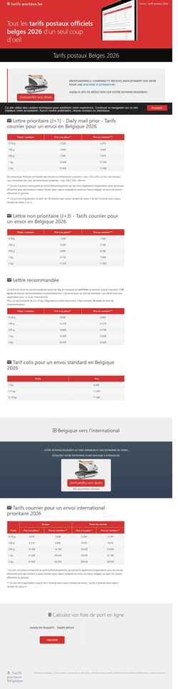 Screenshot tarifs-postaux.be