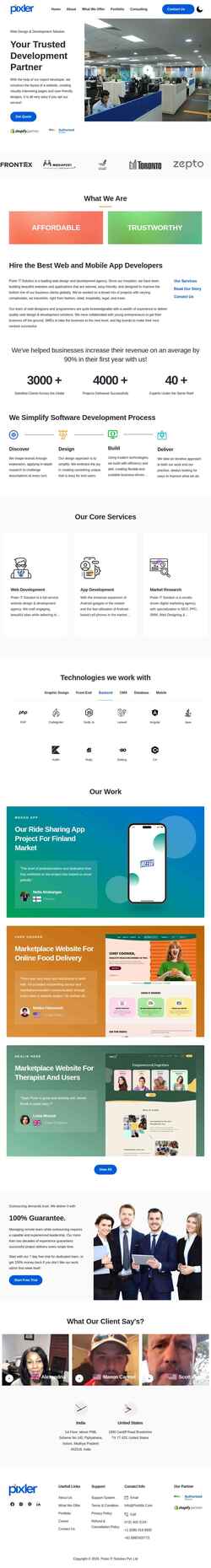 Screenshot pixlritllc.com