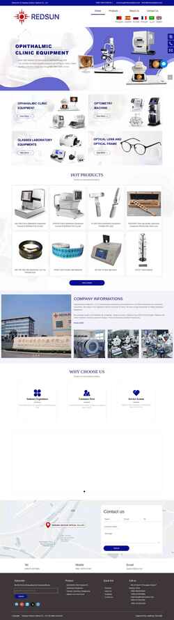Screenshot www.redsunoptical.com