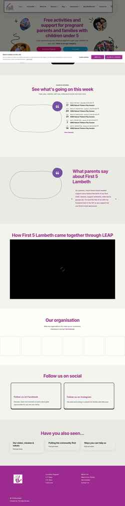 Screenshot first5lambeth.org