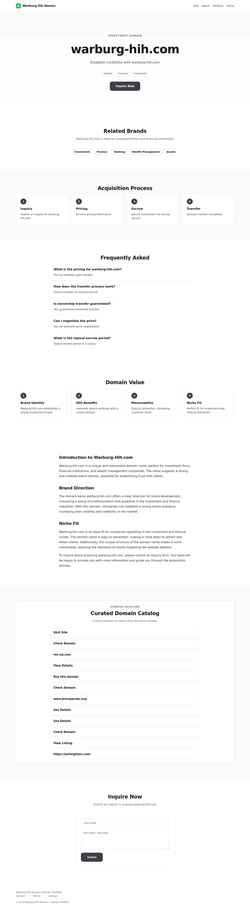 Screenshot warburg-hih.com