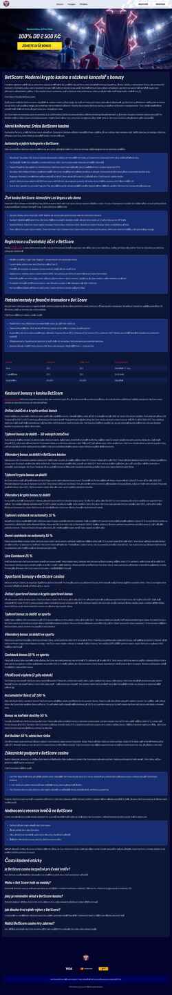 Screenshot betscorekasino.com