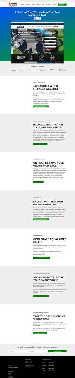 Screenshot www.webdesignindy.com