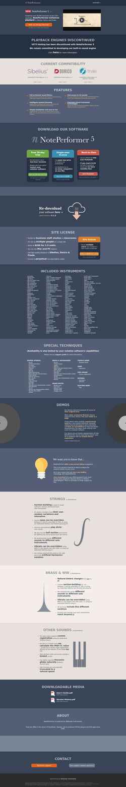 Screenshot www.noteperformer.com