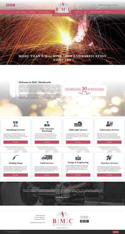 Screenshot bmcmetalworksllc.com