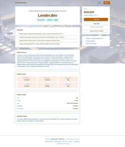 Screenshot lender.dev