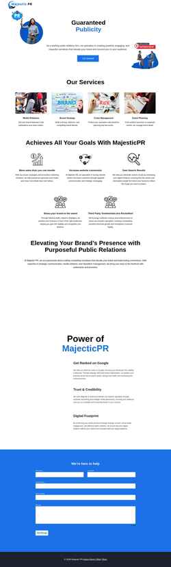Screenshot majesticpr.com