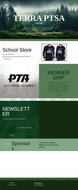 Screenshot www.terrawolvesptsa.org