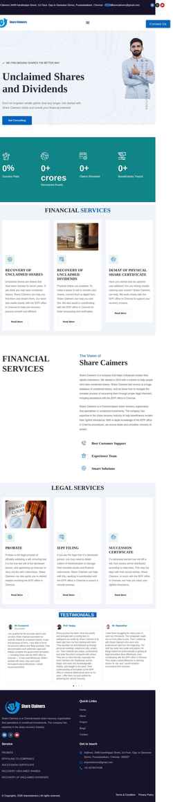 Screenshot shareclaimers.com