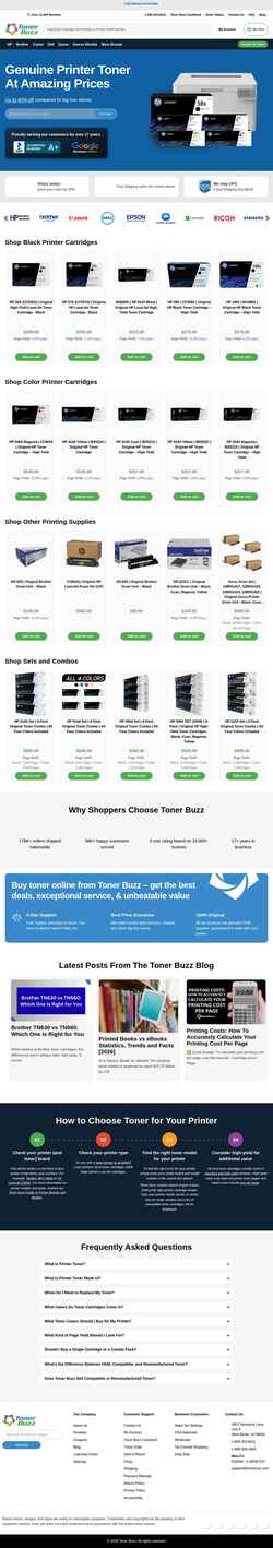 Képernyőkép www.tonerbuzz.com