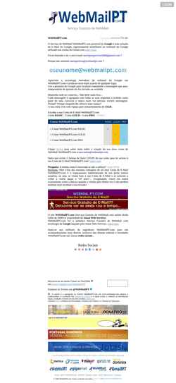 Screenshot www.webmailpt.com