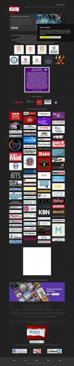 Screenshot www.extremispublishing.com