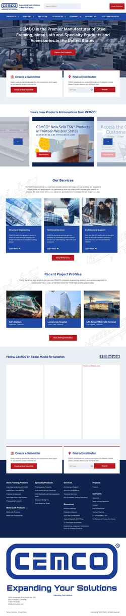Képernyőkép cemcosteel.com