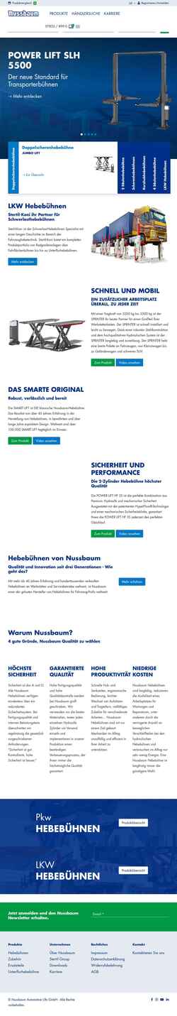 Снимак екрана www.nussbaumlifts.com