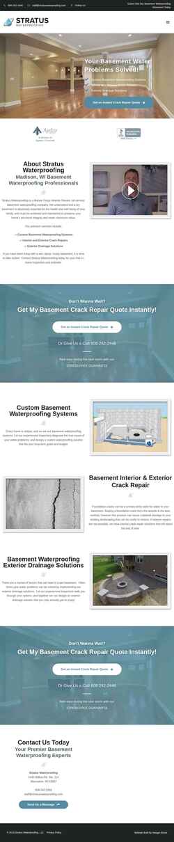 Screenshot stratuswaterproofing.com