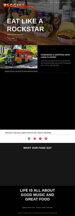 Screenshot reggiesonwheels.com