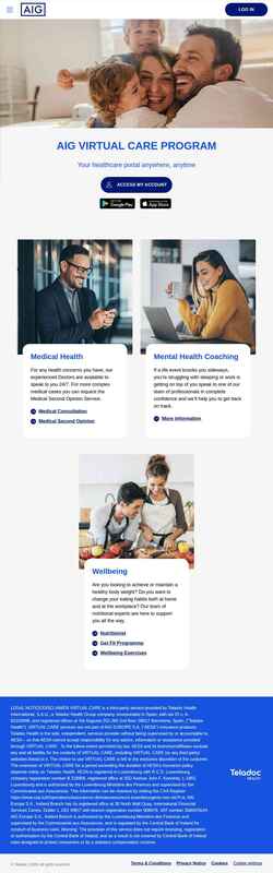 Screenshot aigvirtualcareprogram.com