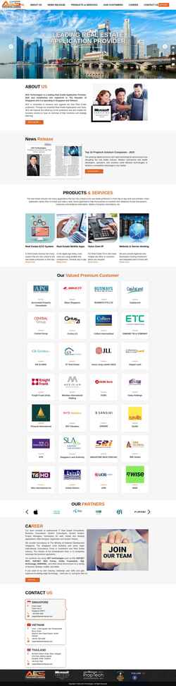 Screenshot www.aestechgroup.com