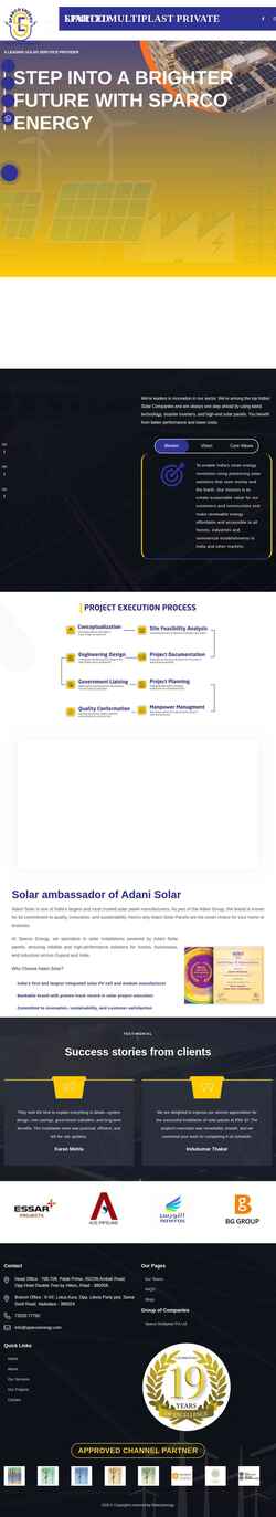 Screenshot sparcoenergy.com