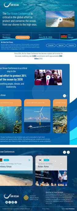 Screenshot www.ouroceanconference.org
