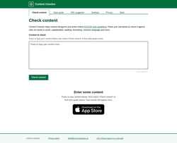 Screenshot contentchecker.uk