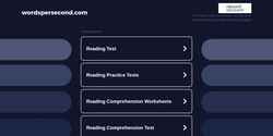 Screenshot www.wordspersecond.com