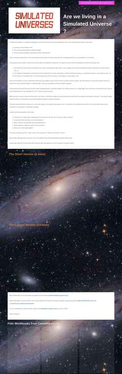 Screenshot simulateduniverses.com