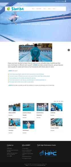 Screenshot www.eswim.com.au