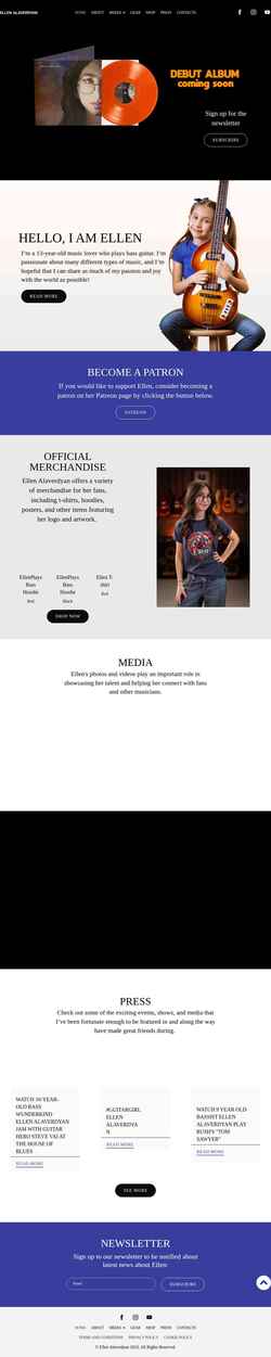 Captura de pantalla www.ellenplaysbass.com