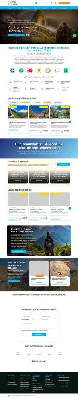 Screenshot incaperuviajes.com
