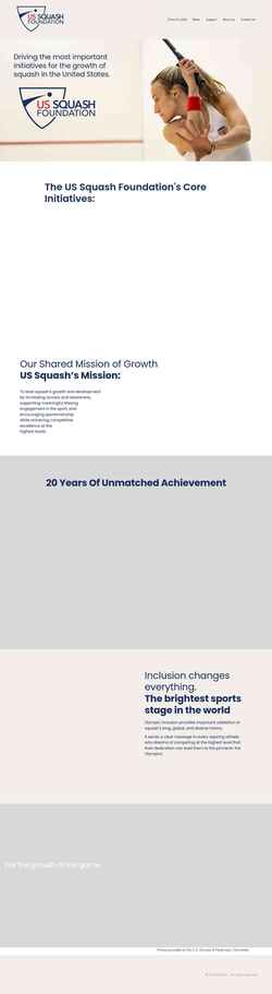 Screenshot ussquashfoundation.org