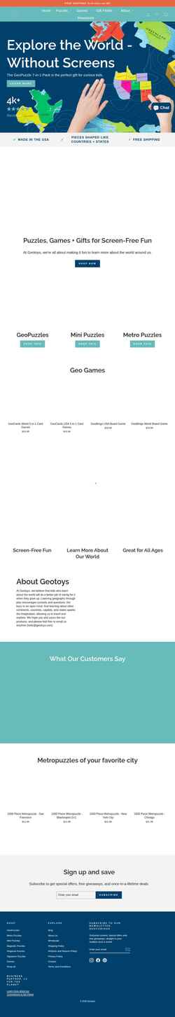 Ekraanipilt geotoys.com
