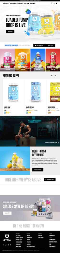 Screenshot rysesupps.com